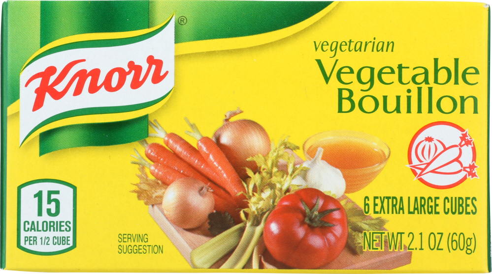Picture of Knorr KHFM00019325 2.1 oz Vegetarian Vegetable Bouillon Cubes - 6 Count