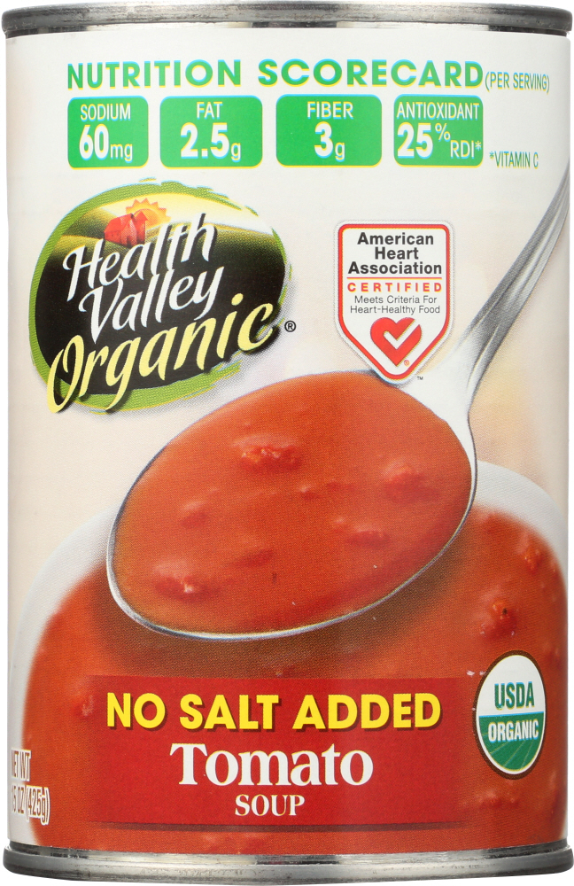 Picture of Health Valley Organic KHFM00488262 15 oz Organic No Salt Added Tomato Soup