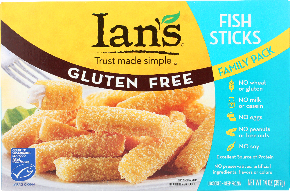 Picture of Ians Natural Foods KHFM00969873 14 oz Fish Stick Family Pack