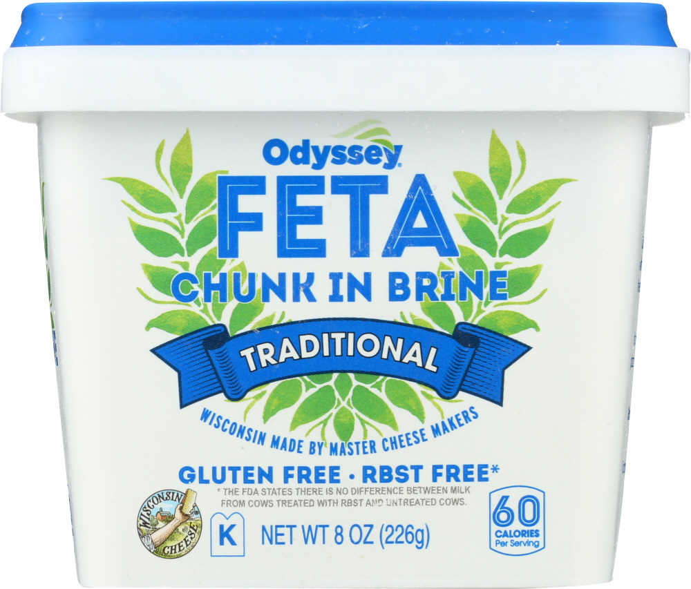 Picture of Odyssey KHFM00120740 Traditional Feta Chunk in Brine Cheese - 8 oz
