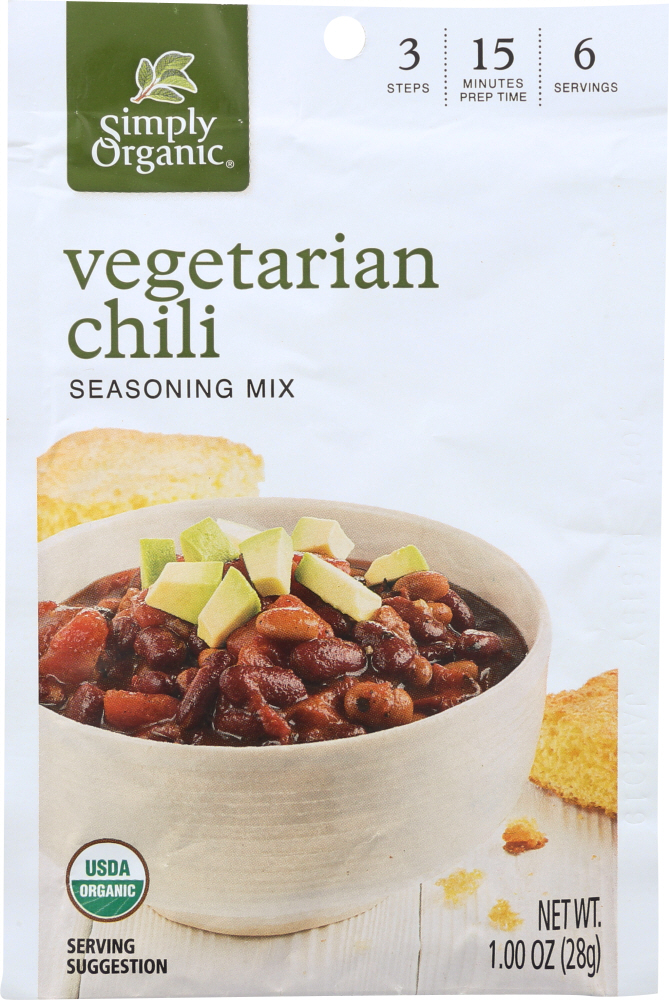 Picture of Simply Organic KHFM00691600 1 oz Vegetarian Chili Seasoning Mix