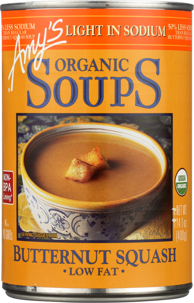 Picture of Amys KHFM00033233 14.1 oz Organic Soup Light in Sodium Butternut Squash