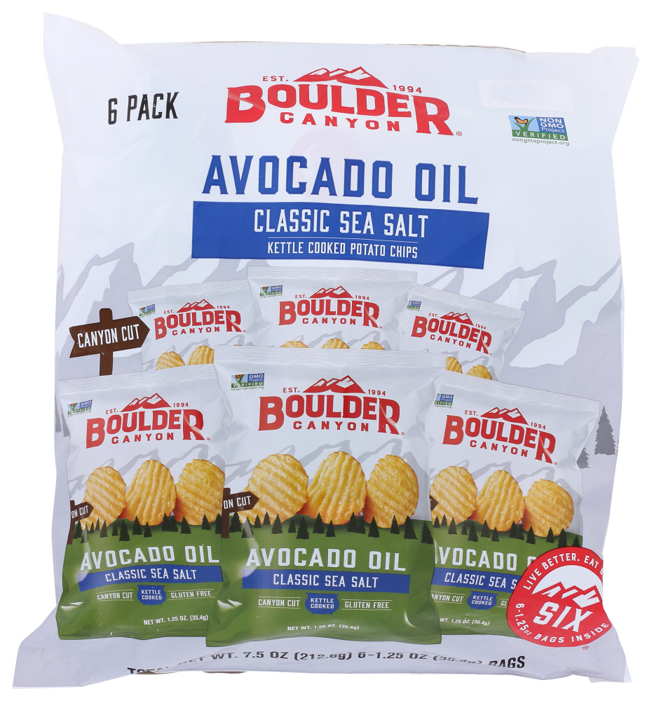 Picture of Boulder Canyon KHCH00352645 7.50 oz Avocado Oil Classic Sea Salt Potato Chips
