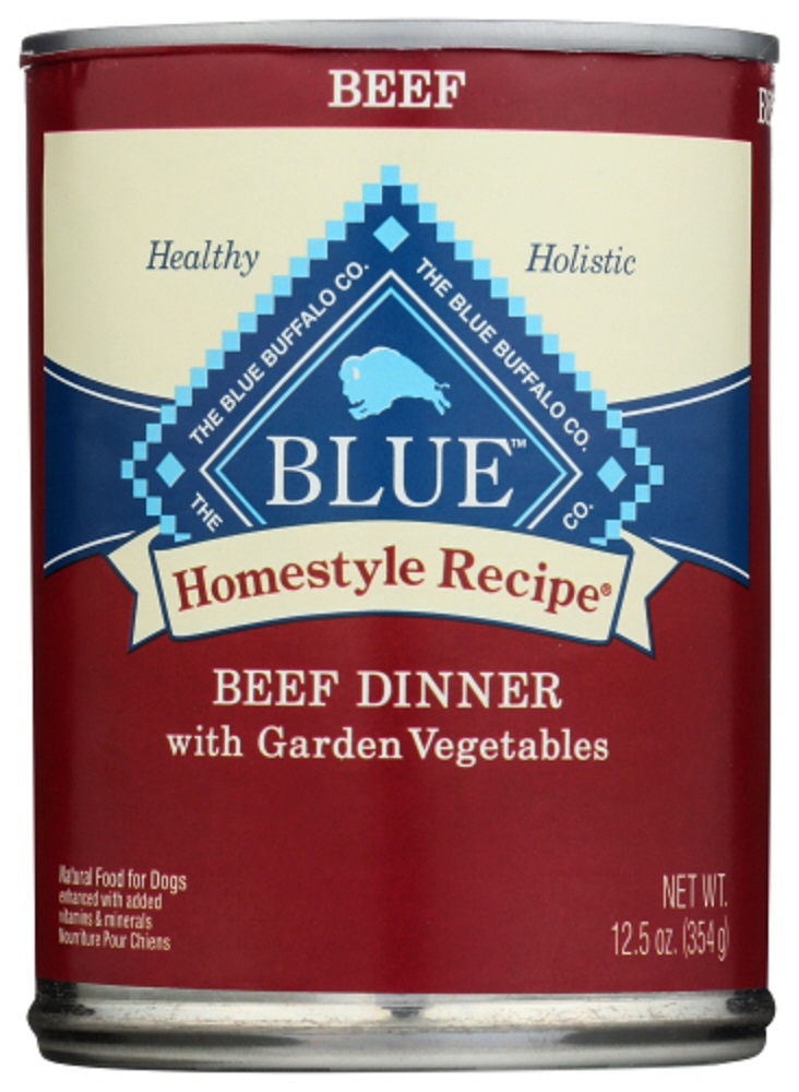 Picture of Blue Buffalo KHCH00345085 12.50 oz Homestyle Recipe Adult Beef Dinner with Garden Vegetables Dog Food