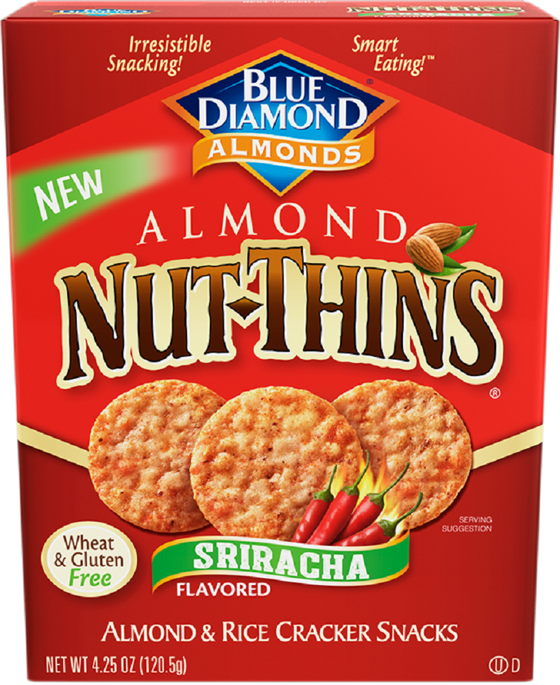 Picture of Blue Diamond KHCH00353448 4.25 oz Almond Nut-Thins Sriracha Cracker Snacks