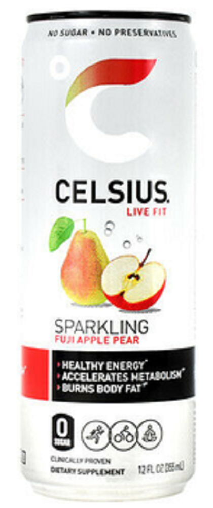 Picture of Celsius KHCH00347995 12 fl oz Sparkling Fuji Apple Pear Energy Drink
