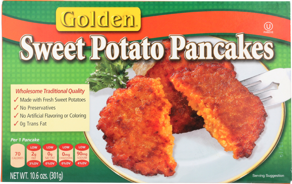Picture of Golden KHFM00111385 10.6 oz Sweet Potato Pancakes - Pack of 8