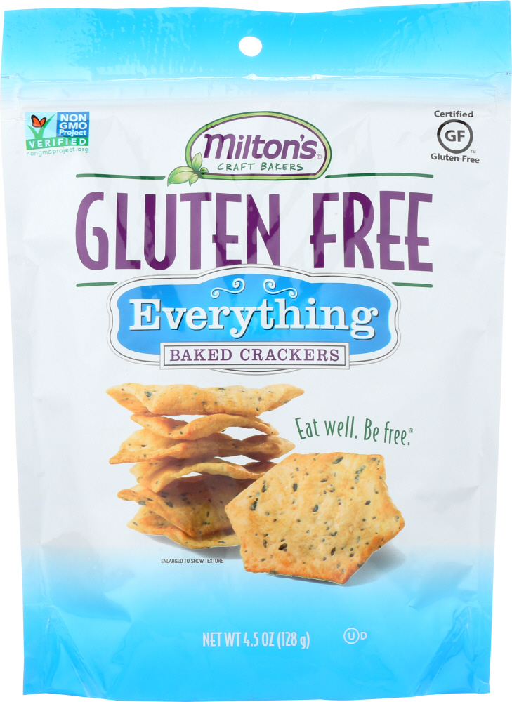 Picture of Miltons Craft Bakers KHFM00387118 4.5 oz Everything Gluten Free Baked Crackers