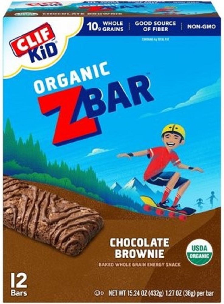 Picture of Clif Kid KHCH00326483 ZBar Chocolate Brownie 12 Bars - 15.24 oz