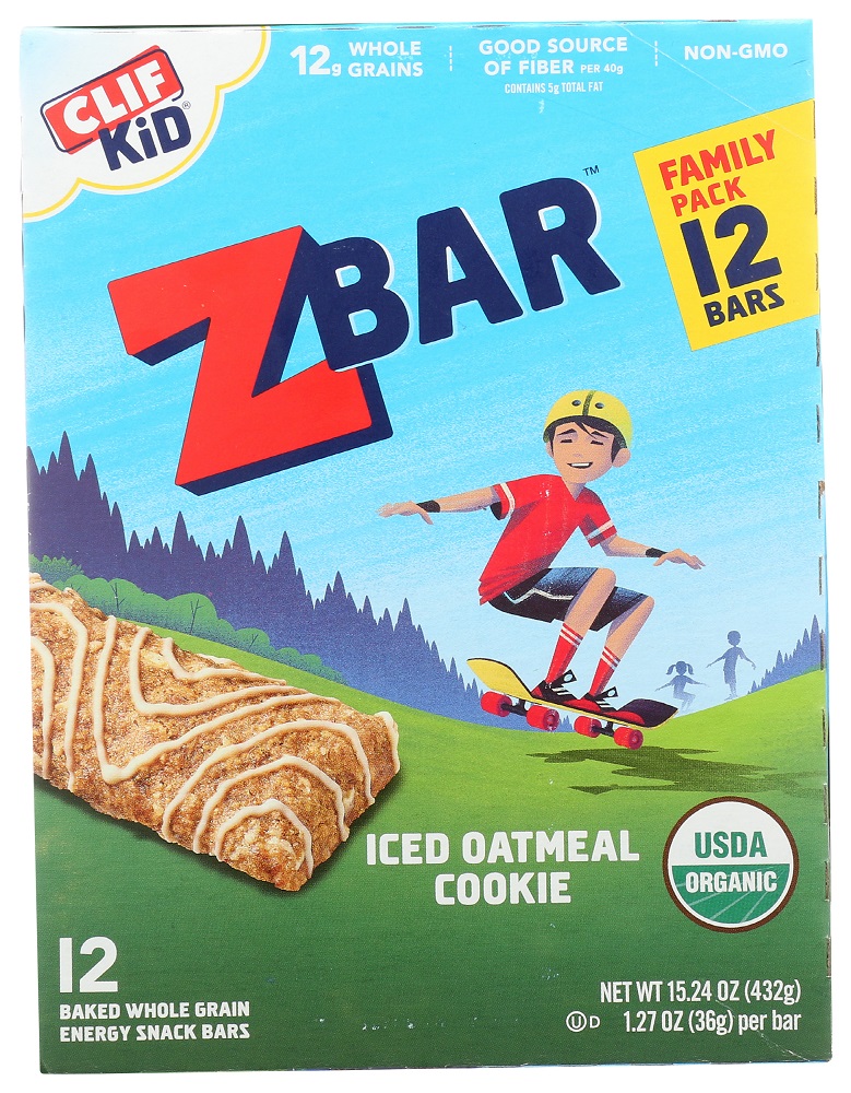 Picture of Clif Kid KHCH00349893 15.24 oz ZBar Family Pack Iced Oatmeal Cookie Energy Snack