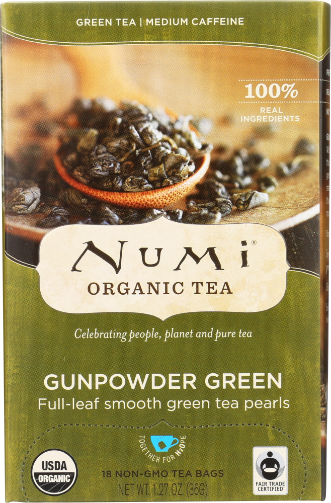 Picture of Numi KHLV00675751 Organic Gunpowder Green Tea - 18 Bags