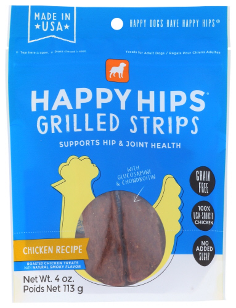Picture of Happy Hips KHFM00326716 4 oz Grilled Strips Chicken Recipe Dog Food
