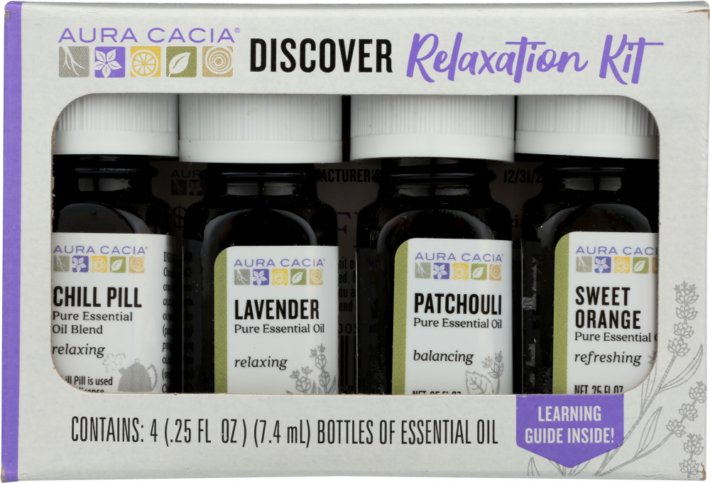 Picture of Aura Cacia KHFM00321615 0.25 oz Relaxation Kit Essensial Oil - Pack of 4