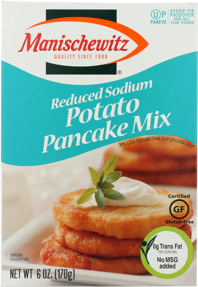 Picture of Manischewitz KHLV00135871 6 oz Reduced Sodium Pancake Mix