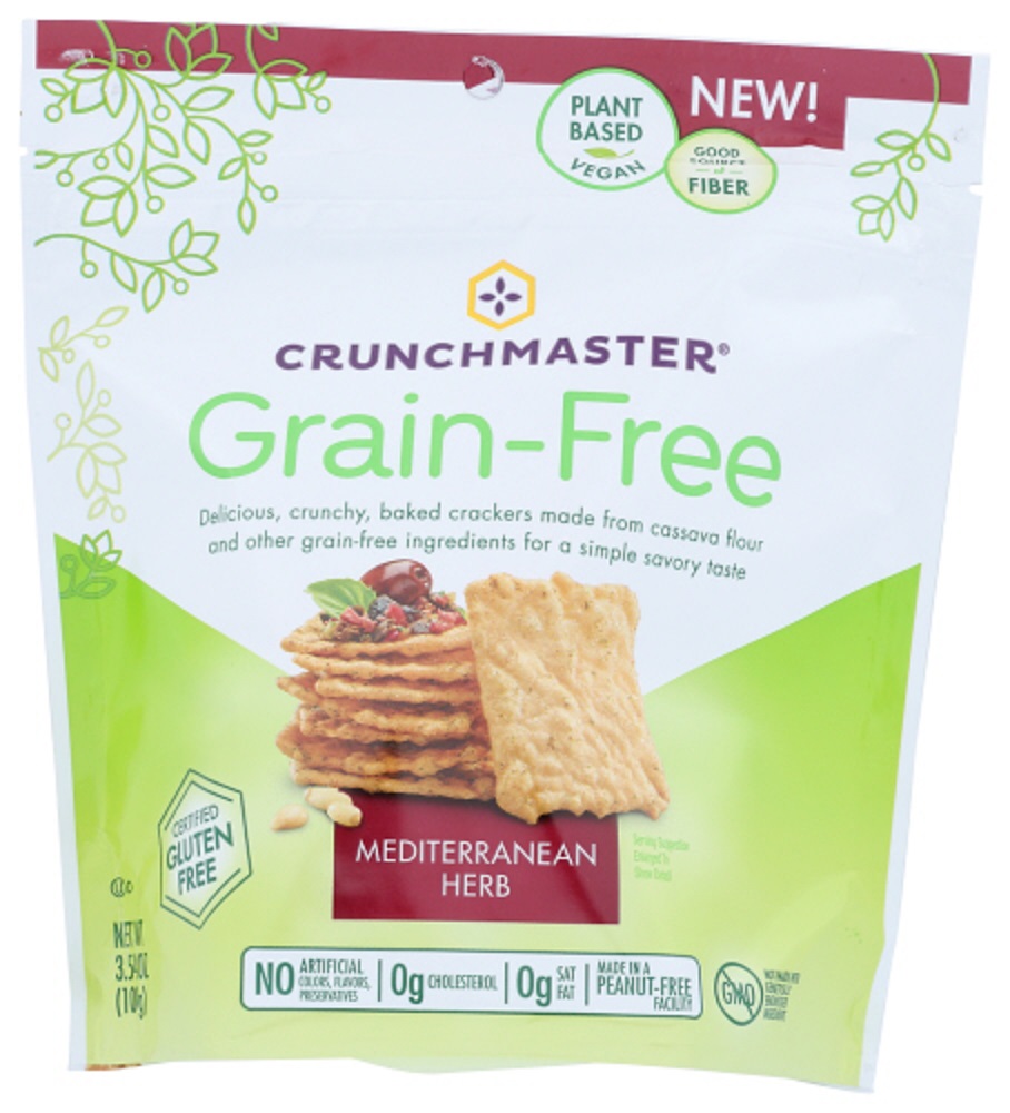 Picture of Crunchmaster KHLV00345733 3.54 oz Grain-Free Mediterranean Herb Crackers