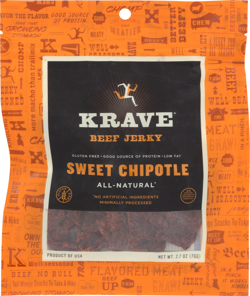 Picture of Krave KHFM00297752 2.7 oz Beef Jerky Sweet Chipotle