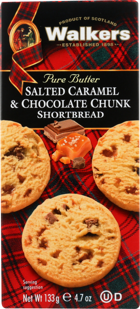 Picture of Walkers KHLV00317680 4.7 oz Walkers Salted Caramel & Milk Chocolate Chunk Shortbread