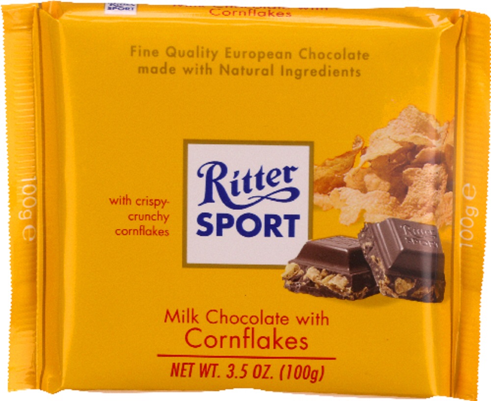 Picture of Ritter Sport KHFM00061510 3.5 oz Milk Chocolate with Corn Flakes