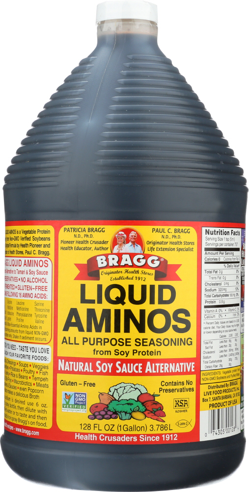 Picture of Bragg KHFM00167437 1 gal Bragg Liquid Aminos All Purpose Seasoning Natural Soy Sauce Alternative