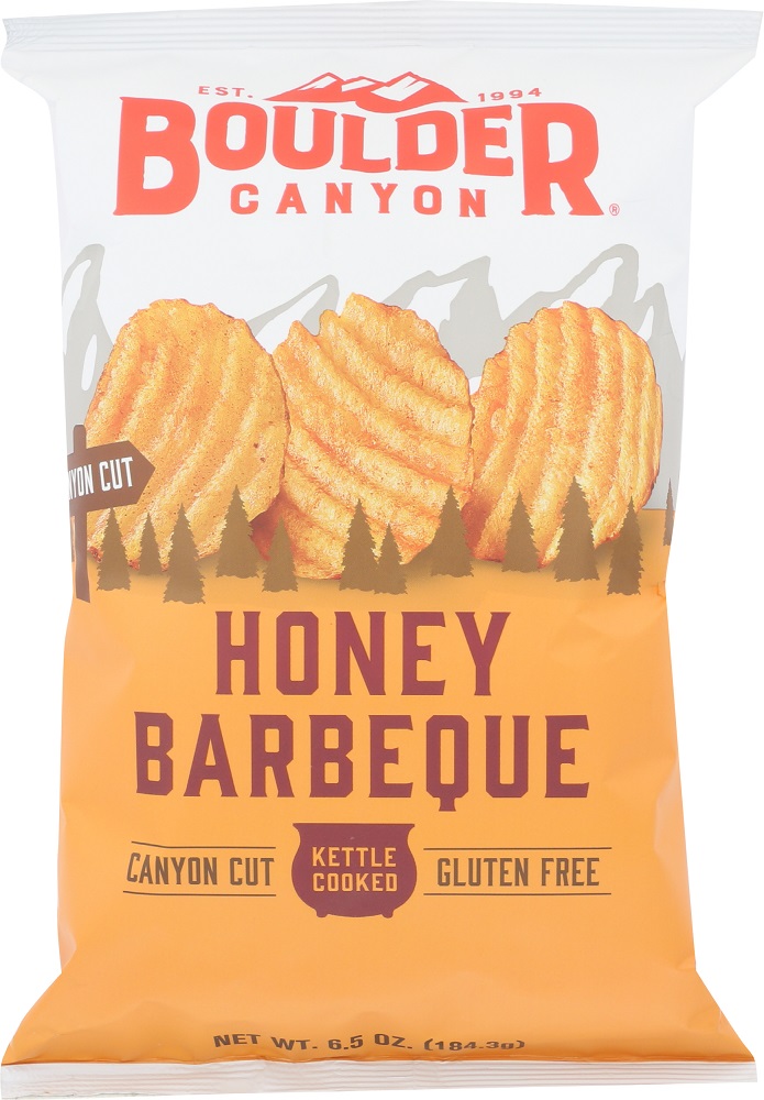 Picture of Boulder Canyon KHCH00666032 6.5 oz Kettle Cooked Honey Barbeque Potato Chips