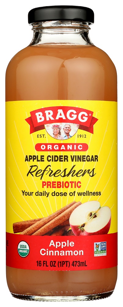 Picture of Bragg KHFM00170910 16 oz Bragg Organic Apple Cinnamon Apple Cider Vinegar Refreshers