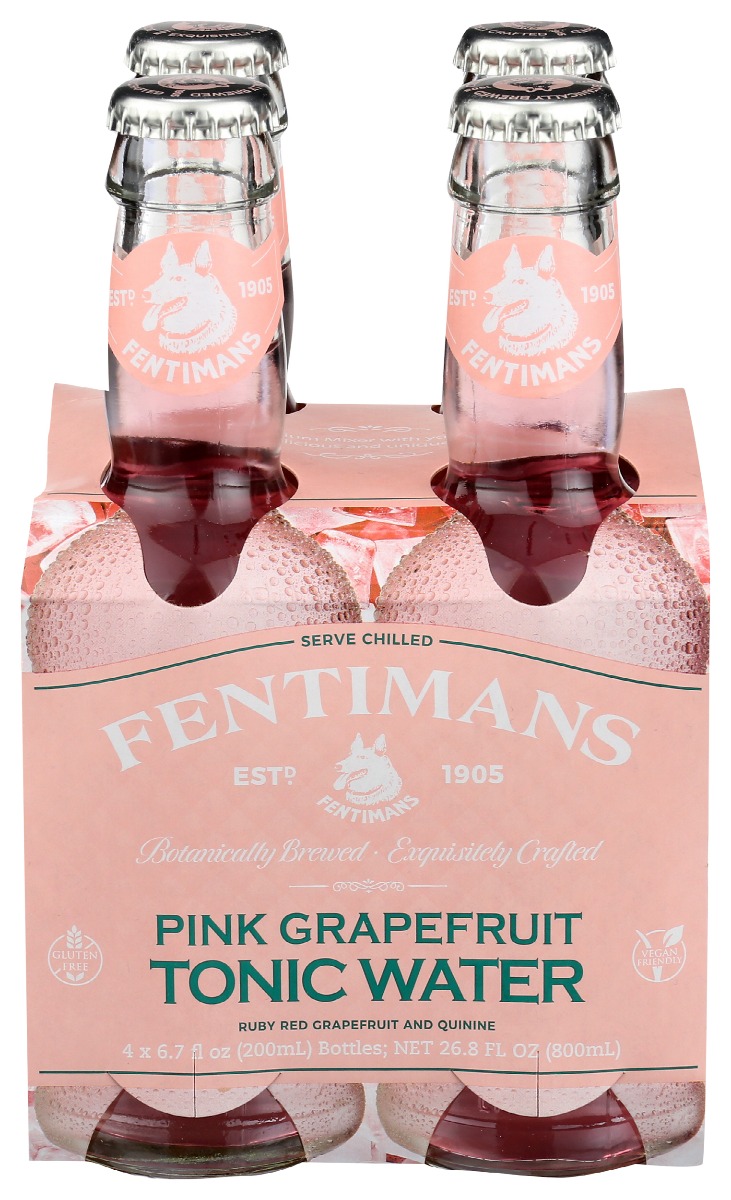 Picture of Fentimans KHRM00374812 26.8 fl oz Mixer Tonic Water&#44; Pink & Grapefruit - Pack of 4