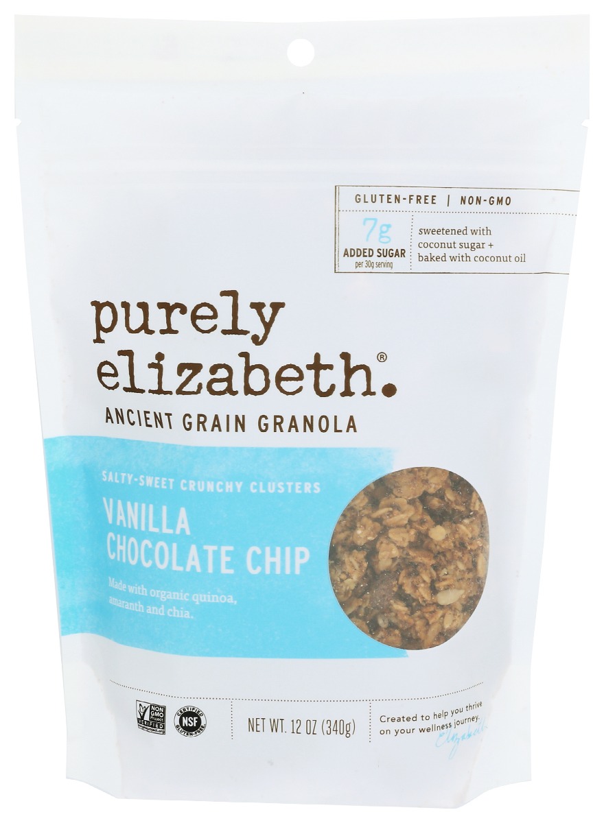 Picture of Purely Elizabeth KHRM00379823 12 oz Vanilla & Chocolate Chip Granola