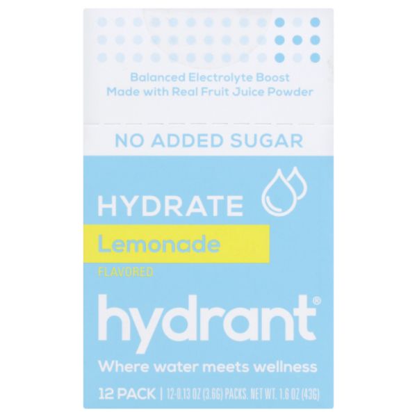 Picture of Hydrant KHRM00376604 Hydration Sugra Free Lemonade - 12 Piece