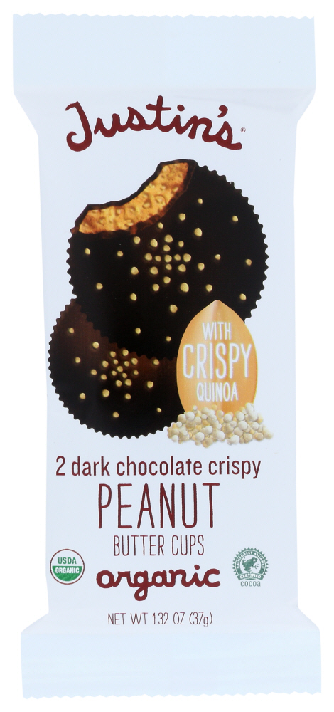 Picture of Justins KHCH00352180 1.38 oz Crispy Peanut Butter Cups Dark Chocolate