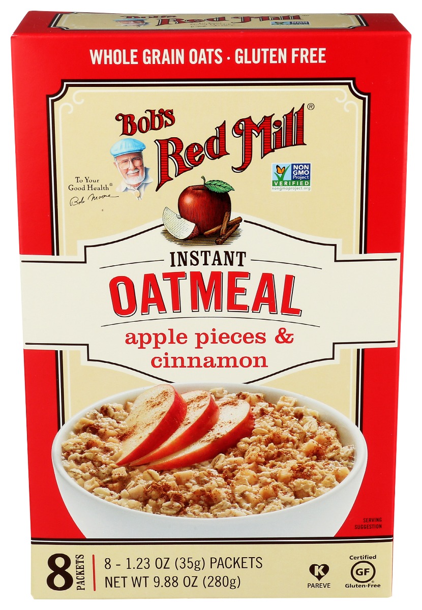 Picture of Bobs Red Mill KHRM00381056 9.88 oz Instant Apple, Cinnamon Oatmeal
