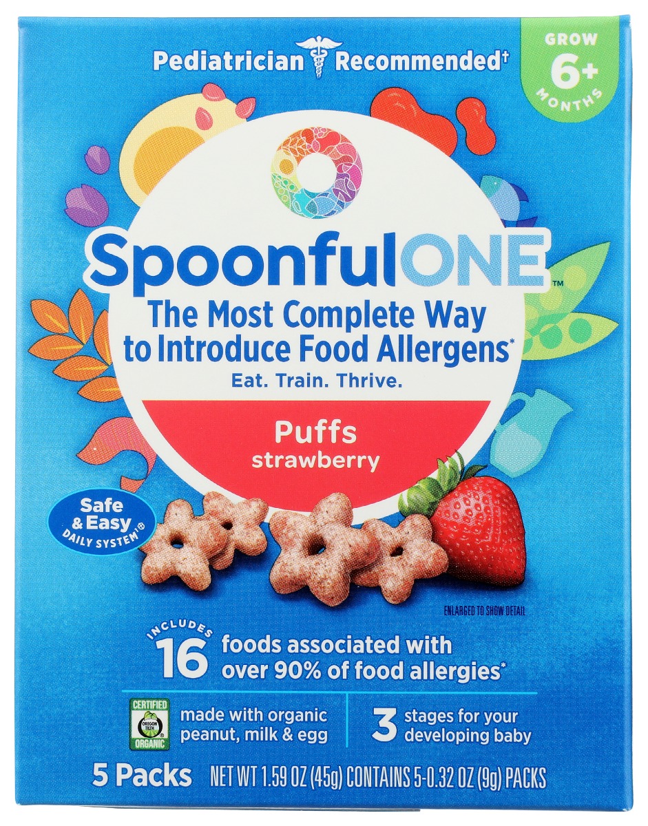 Picture of Spoonful One KHRM00386020 1.59 oz Strawberry Allergen Puffs - 5 Count