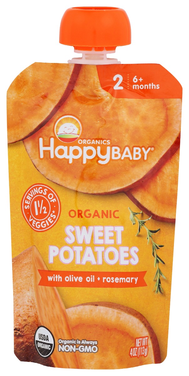 Picture of Happy Baby KHRM00379894 4 oz Organic Sweet Potato & Olive Baby Food