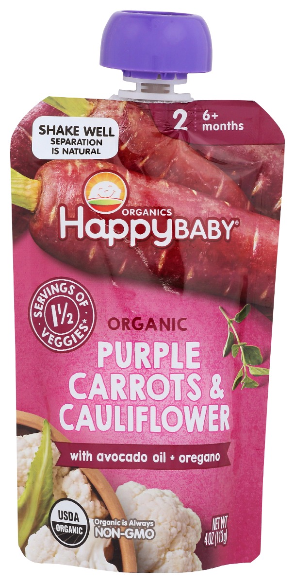 Picture of Happy Baby KHRM00379897 4 oz Organic Carrot & Cauliflower Baby Food