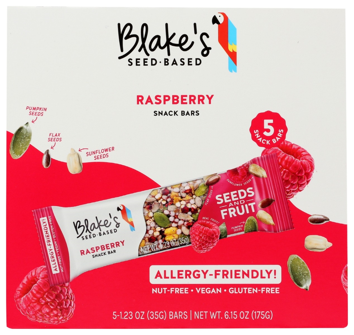 Picture of Blakes Seed Based KHRM00376306 6.15 oz Raspberry Bar - 5 Count
