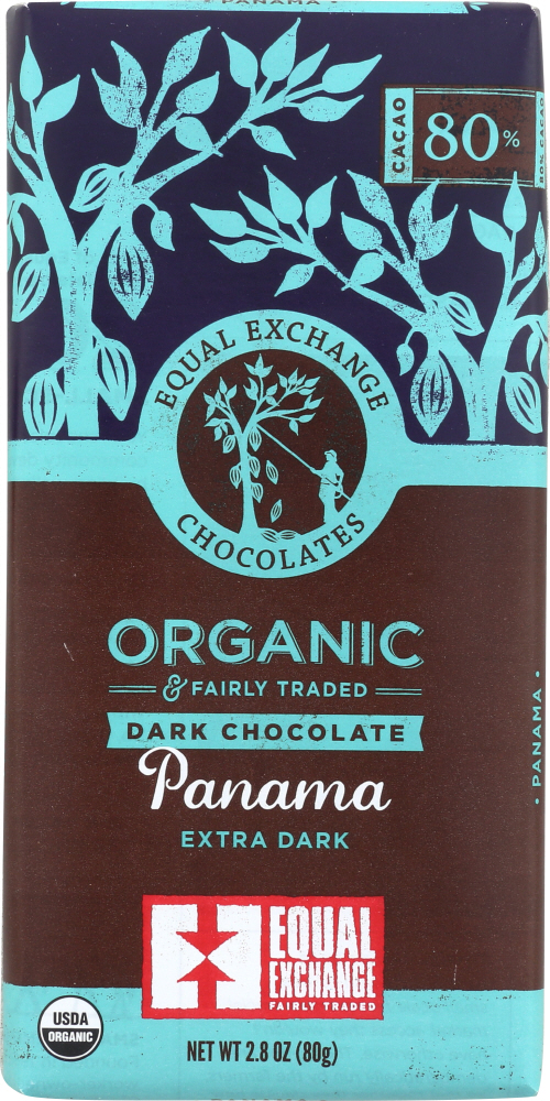 Picture of Equal Exchange KHCH00440941 2.80 oz Organic Fairly Traded Extra Dark Panama Dark Chocolate Bar