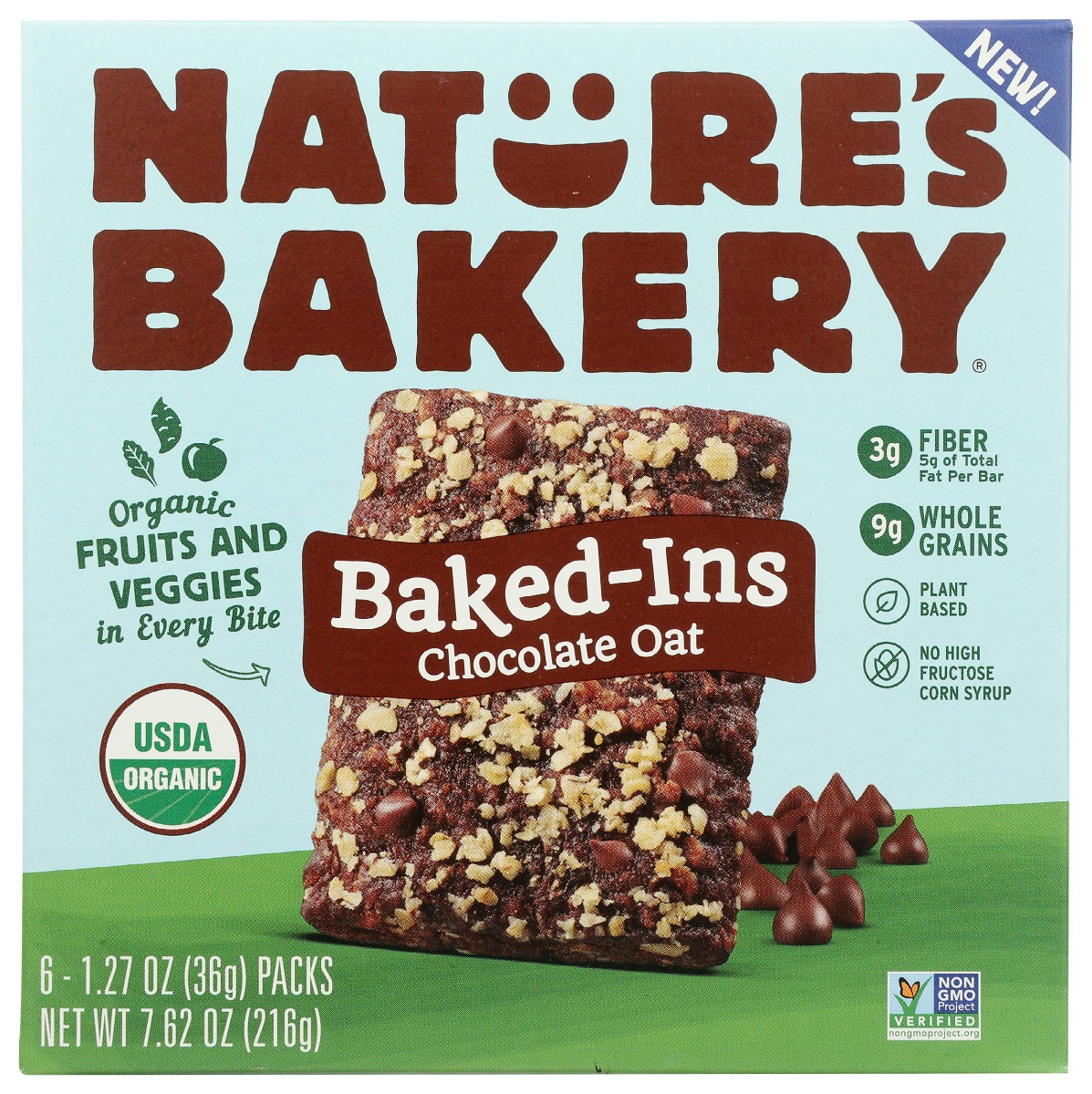 Picture of Natures Bakery KHRM00371340 7.62 oz Organic Breakfast Chocolate & Oat Bar