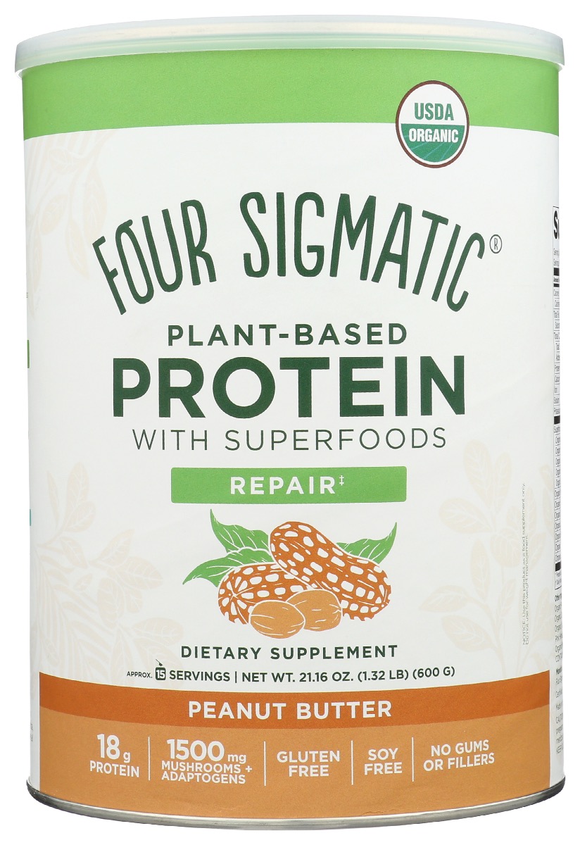 Picture of Four Sigmatic KHRM00368587 21.6 oz Peanut Butter Plant Protein