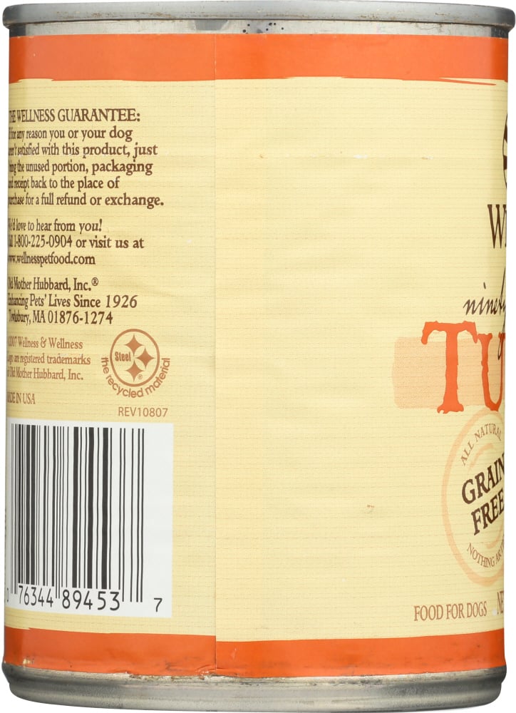 Picture of Wellness KHLV01374263 13.2 oz 95 Percent Turkey Dog Food