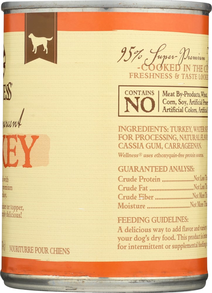 Picture of Wellness KHLV01374263 13.2 oz 95 Percent Turkey Dog Food