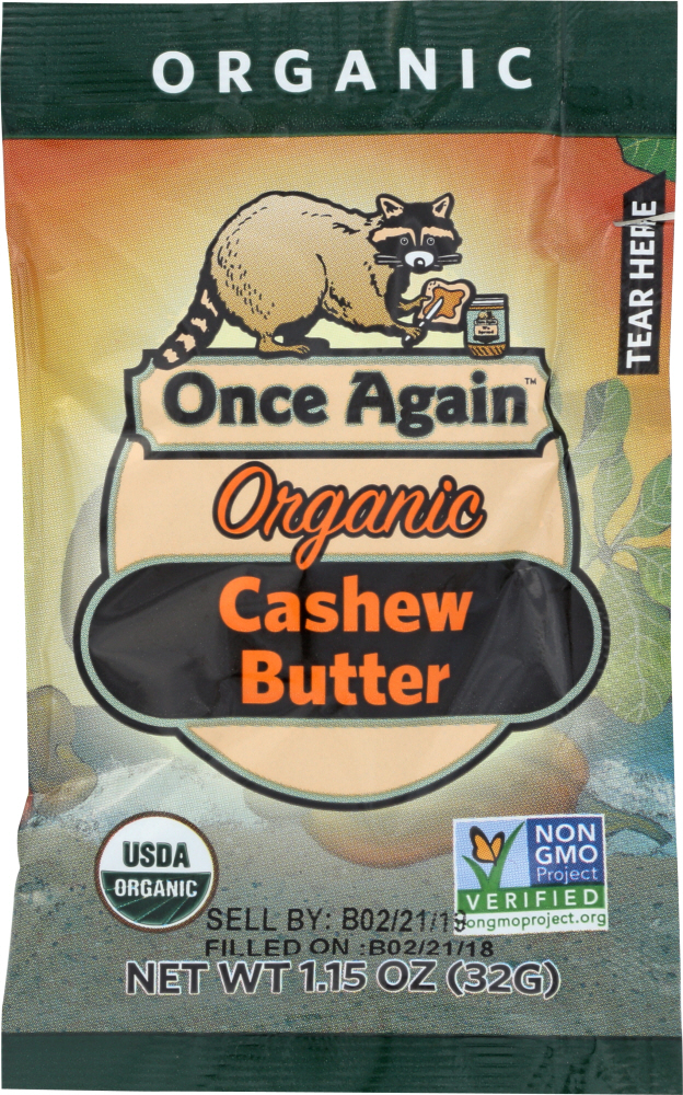 Picture of Once Again KHLV00262526 1.15 oz Squeeze Pack Organic Cashew Butter