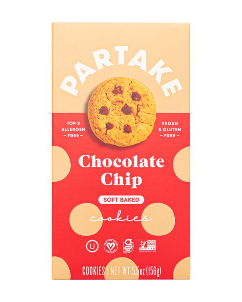 Picture of Partake Foods KHRM00359143 5.5 oz Chocolate Chip Soft Bake Cookie