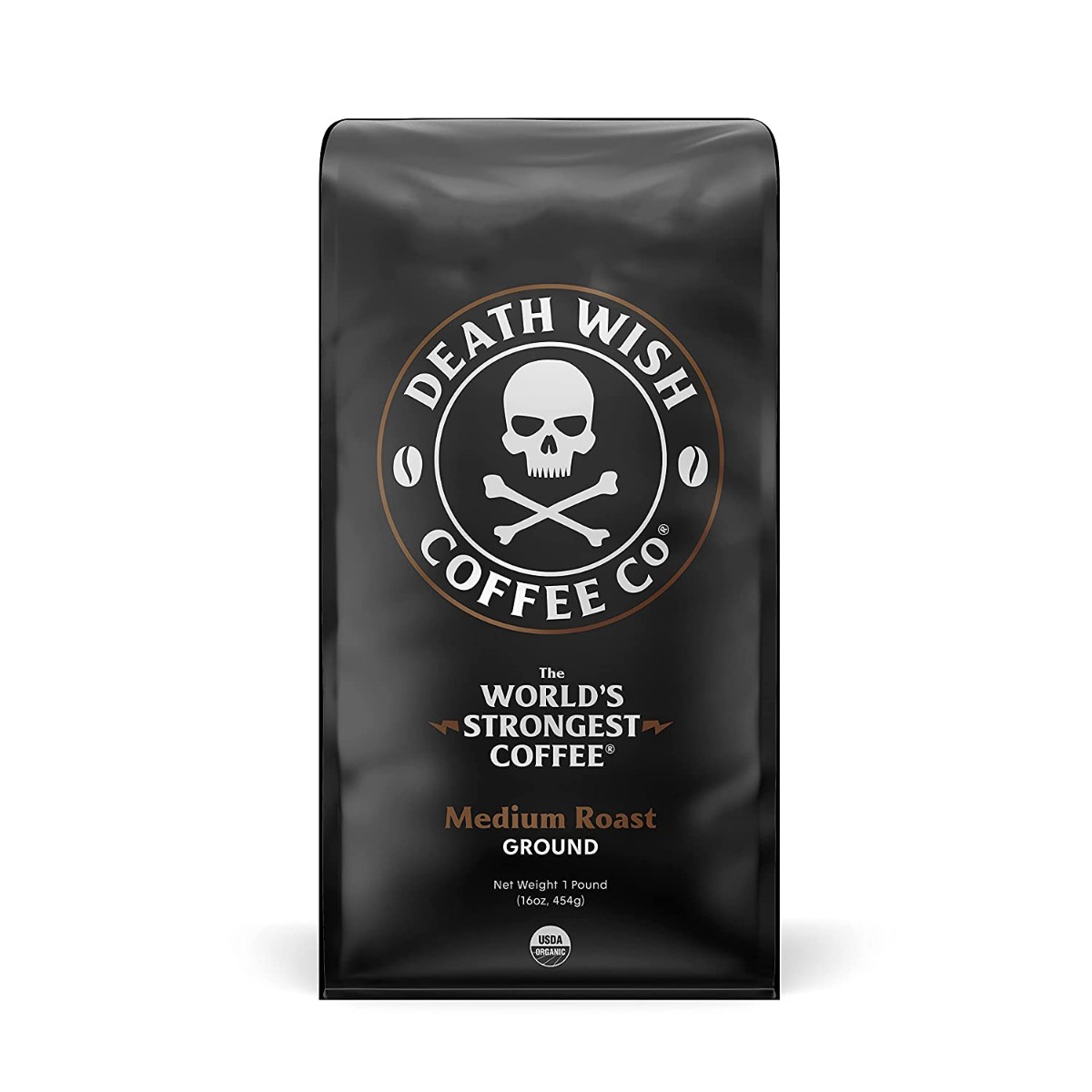 Picture of Death Wish Coffee KHRM00376009 16 oz Medium Roast Ground Coffee