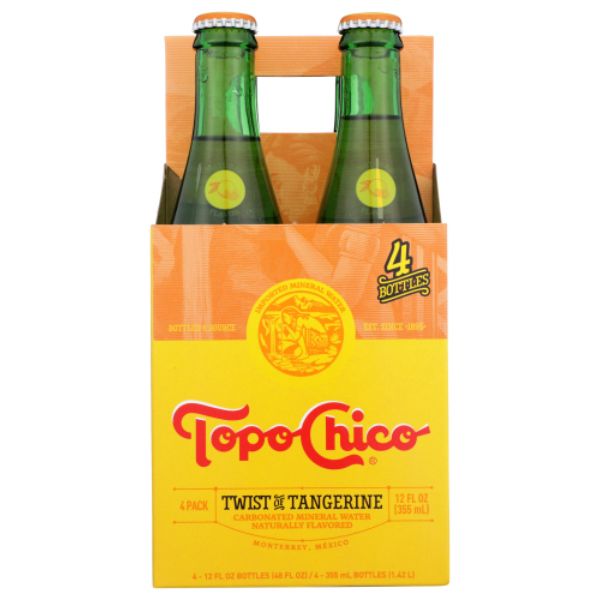 KHRM00374855 48 oz Twist of Tangerine Sparkling Water, Pack of 4 -  Topo Chico