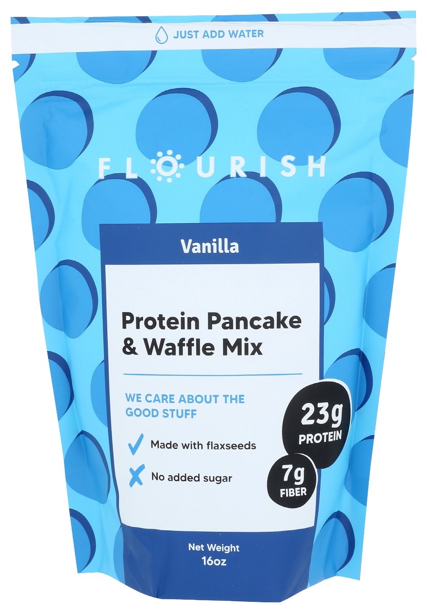 Picture of Flourish KHRM00371098 16 oz Protein Pancake & Vanilla Waffle Mix