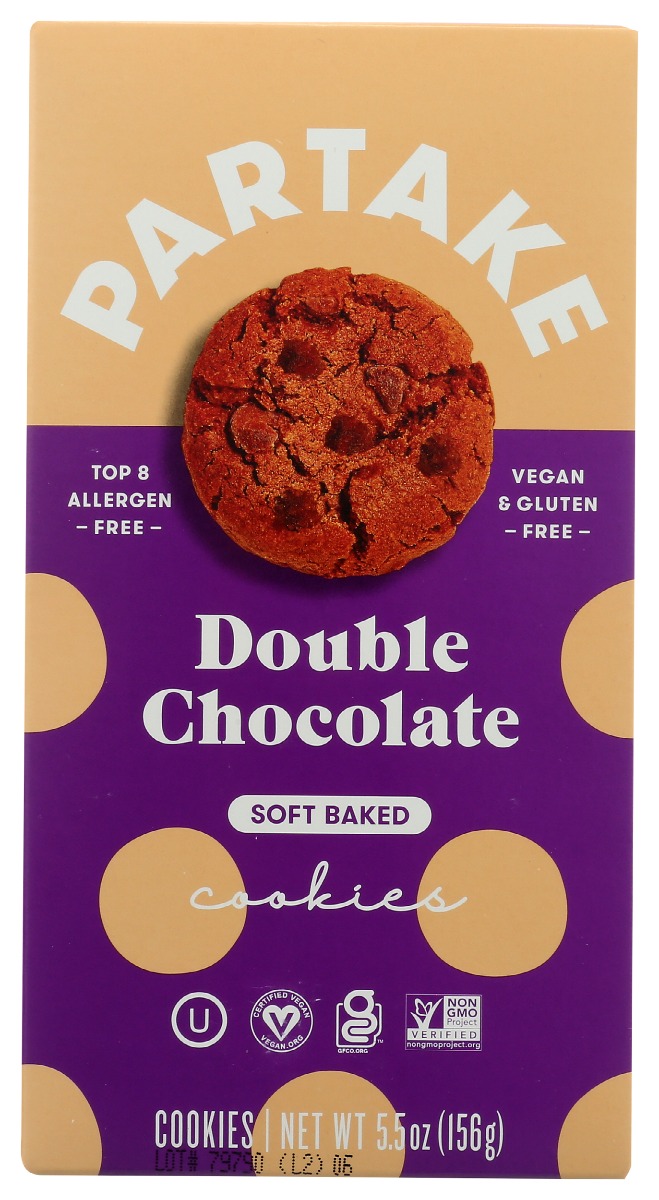 Picture of Partake Foods KHRM00359131 5.5 oz Double Chocolate Soft Baked Cookie
