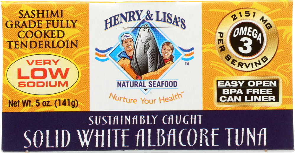 Picture of Henry & Lisas Natural Seafood KHFM00197426 5 oz Solid White Albacore Tuna Very Low Sodium