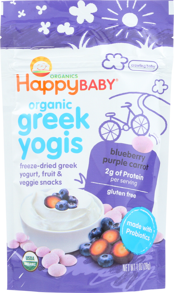 Picture of Happy Baby KHFM00730804 1 oz Yogis Blueberry Purple Carrot Greek Yogis