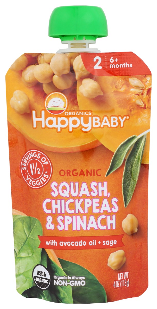 Picture of Happy Baby KHRM00379895 4 oz Chickpea Organic Food Baby Squash