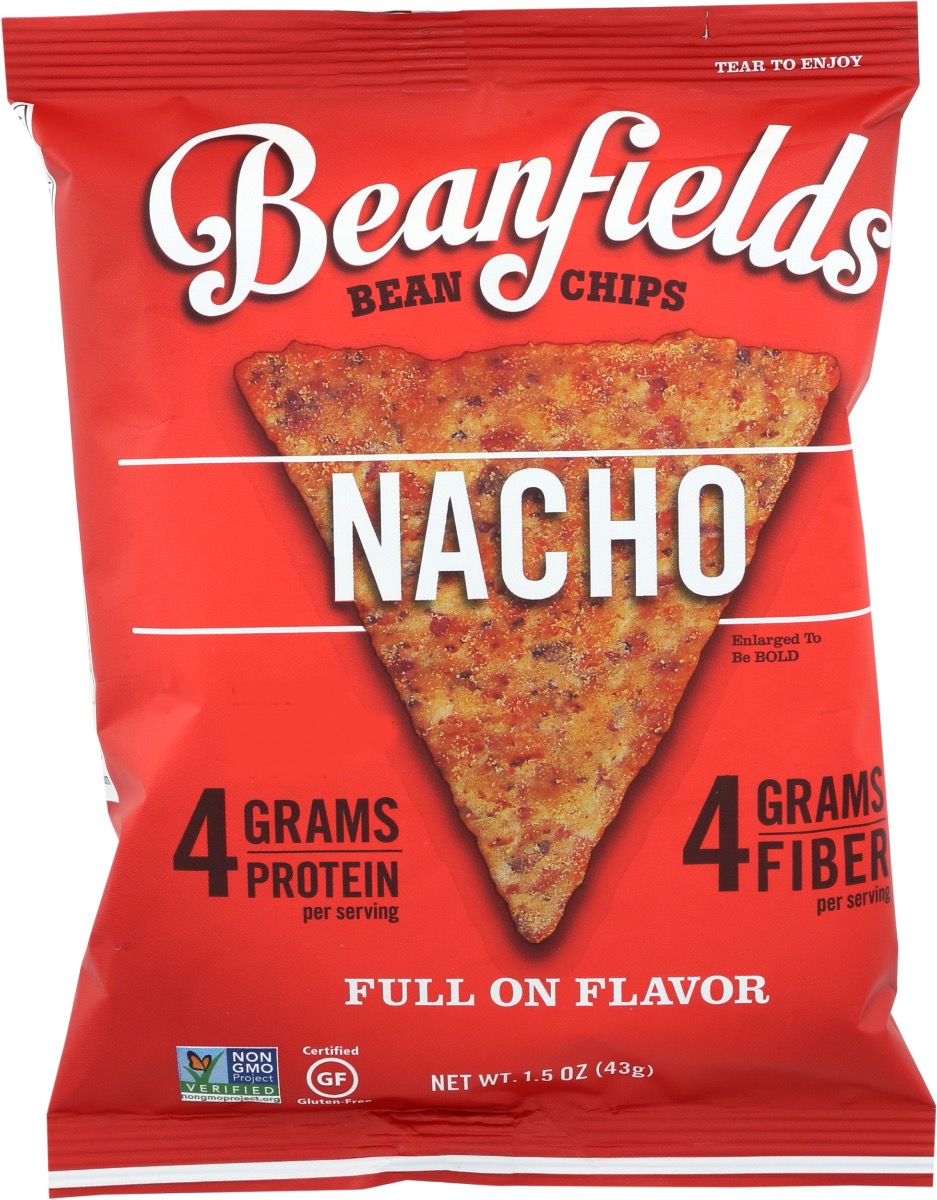 Picture of Beanfields KHRM00110909 1.5 oz Bean & Rice Nacho Chip