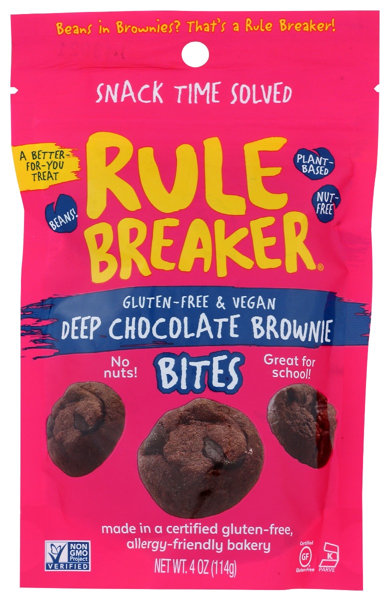 Picture of Rule Breaker Snacks KHRM00363094 4 oz Chocolate Brownie Bites